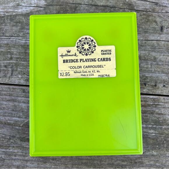 Vintage MCM Hallmark Yellow Rose Bridge Playing Cards - Picture 2 of 4